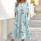 Women's Short Sleeve Printed Dress with Pockets