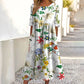 Women's Short Sleeve Printed Dress with Pockets