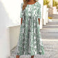 Women's Short Sleeve Printed Dress with Pockets