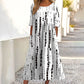 Women's Short Sleeve Printed Dress with Pockets