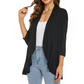 Women's 3/4 Sleeve Open Front Cardigan