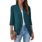 Women's 3/4 Sleeve Open Front Cardigan