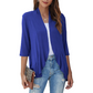 Women's 3/4 Sleeve Open Front Cardigan