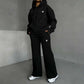 Women's Hoodie & Wide-Leg Pants Set
