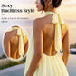 Women's Flowy Halter Drop-Waist Mini Dress