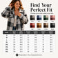 Women's Plaid Button-Down Cozy Jacket