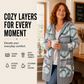 Women's Plush-Lined Hooded Knit Cardigan