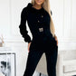 Women's Cinched Waist Hoodie & Pants Set