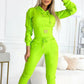 Women's Cinched Waist Hoodie & Pants Set