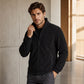 Men's Stand Collar Zip-Up Warm Jacket
