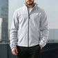 Men's Stand Collar Zip-Up Warm Jacket
