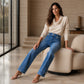 👖 LIMITED-TIME 50% OFF! ✨Women's High-Waist Wide-Leg Jeans