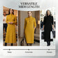 Women's High Neck Button Knit Sweater Midi Dress
