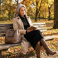 Women's High Neck Button Knit Sweater Midi Dress