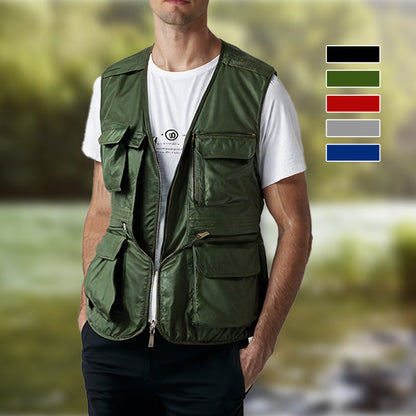 Men's Outdoor Breathable Multi-Pocket Vest