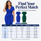 Women's Elegant V-Neck Ruffle Wrap Dress