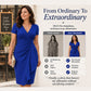 Women's Elegant V-Neck Ruffle Wrap Dress