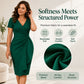 Women's Elegant V-Neck Ruffle Wrap Dress