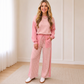 Women's Plaid Patchwork Sweatshirt & Wide-Leg Pants Set