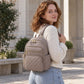 Women's Casual Diamond-Quilted Rivet Backpack
