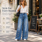 Women's Retro High-Waist Wide-Leg Jeans