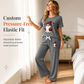 Womens Halloween Cartoon Pajama Set 3 Piece Loungewear with Short Sleeve Top Pants and Shorts