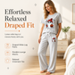 Womens Halloween Cartoon Pajama Set 3 Piece Loungewear with Short Sleeve Top Pants and Shorts