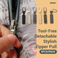 Elegant detachable zip puller