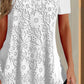 Women's V Neck Lace Short Sleeve Casual Shirt