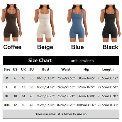 Seamless Stretch Tummy Control Yoga Romper