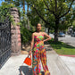 Colorful Palazzo Pants Blouse Set