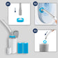 Disposable toilet brush with replacement head