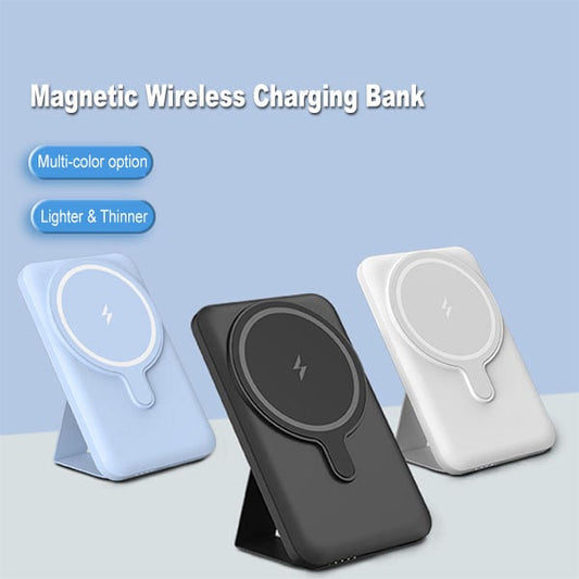 Magnetic Suction Power Bank with Foldable Stand