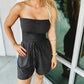Strapless Pocket Smocked Tube Romper