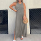 Slit Casual Simple Loose Maxi Dress
