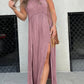 Slit Casual Simple Loose Maxi Dress