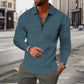 Men’s Casual Sports Zip Collar Long-sleeve T-shirt
