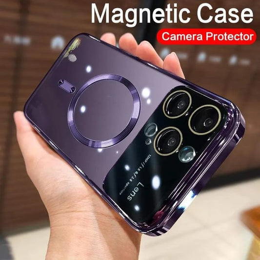 Clear Magnetic Case with Large Window for iPhone