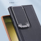 flip cover lens bracket first layer cowhide shockproof case for samsung