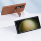 flip cover lens bracket first layer cowhide shockproof case for samsung
