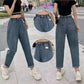 Fall Jeans Loose Elastic High-waisted Slim-fit Pants