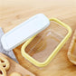 Butter box with lid butter tray | cutting mesh, rectangular kitchen airtight storage crisper
