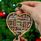 Book Lovers Heart Ornament