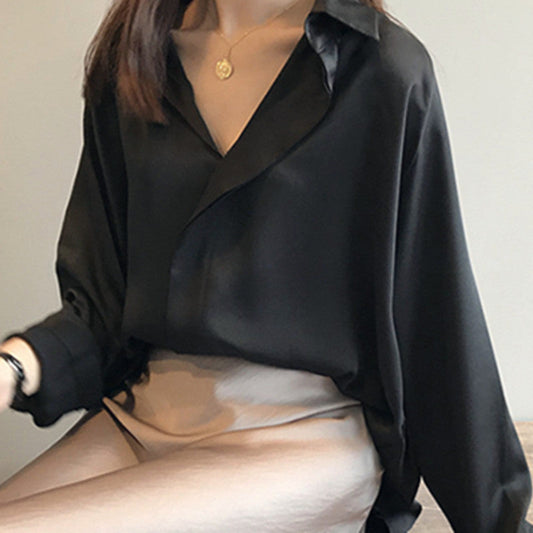 Women's Elegant Satin Shirt