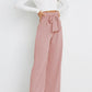 Women's casual wide-leg pants bow trousers