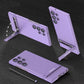 Transparent Plating Triumph Bracket Case For Samsung Galaxy S23 Ultra