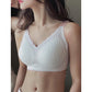 Two-Tone Scalloped Neckline Embossed Lace Bra Up to Cup I