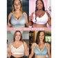 Two-Tone Scalloped Neckline Embossed Lace Bra Up to Cup I