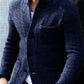 Men's Retro Grey Knitted Jacket