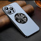 Genuine Leather Metal Frame Anti Drop Magnetic Suction Case Cover for iPhone 12-15